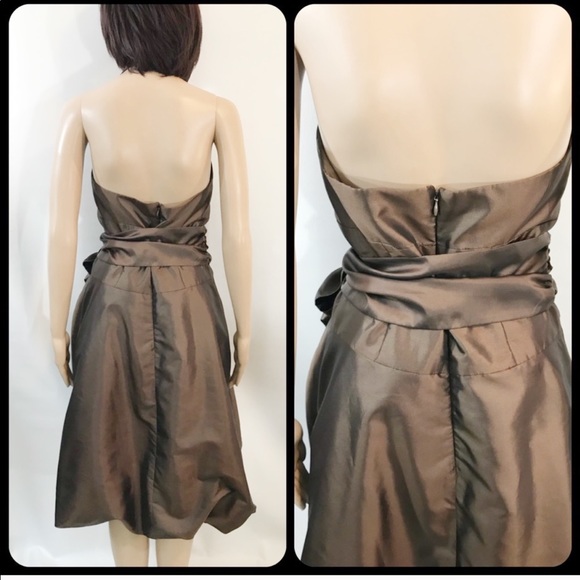 BARI JAY Halter Formal brown Dress - Picture 3 of 8
